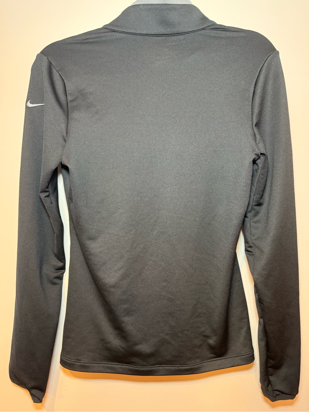 Nike Women's Dri-FIT Stretch 1/2-Zip Cover-Up Pullover Black/Gray Size Small - Picture 2 of 8